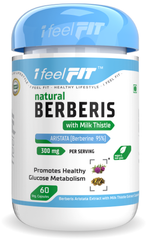 ifeelFIT Berberis - Berberine 95% with Milk Thistle - 300mg - 60 Vegetable Capsules