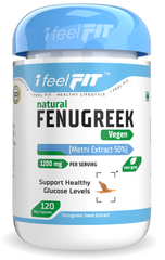 ifeelFIT Natural Fenugreek Seed Extract 50% - 1200mg - 120 Vegetable Capsules