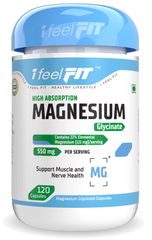 ifeelFIT High Absorption Magnesium Glycinate, 550mg - 120 Vegetable Capsules