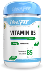 ifeelFIT Vitamin B5 - D-Pantothenate - Vegan - 5mg - 120 Veg. Capsules