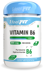 ifeelFIT Vitamin B6 - Pyridoxine - Vegan - 2000mcg - 120 Veg. Capsules