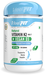 ifeelFIT Vitamin K2 MK-7 + Vegan D3 Derived from Lichen 65 mcg - 120 veg. capsules